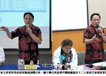 原民會主委曾智勇赴屏東縣說明丹娜絲颱風及七二八豪雨災後復原重建計畫