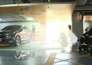 高雄首辦電動車火災實兵演練　新器材登場強化地下停車場防災能力