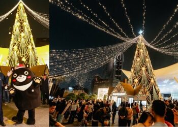 陳其邁點亮高雄永恆星冠聖誕樹  高雄聖誕生活節正式登場