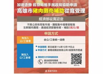 為加速從寬受理豬肉攤商補助申請  高市府經發局攜手民政局全面造冊