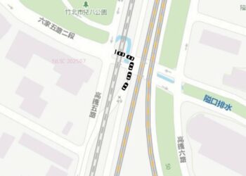 興隆大橋北端竹北市高鐵五路與六家五路二段路口 延長禁止左轉時段