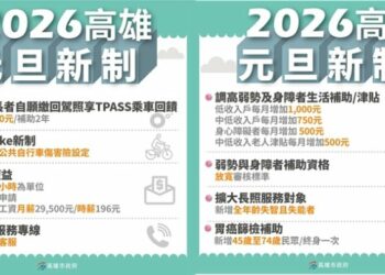2026年高雄市政府新制 讓市民雄幸福