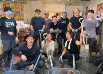 花蓮縣光復鄉馬太鞍溪災後重建 近四十名正修學生救災不落人後