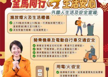 「金馬同行生活安心」南投縣府籲請來臺工作之外國人遵守生活及交通安全規範
