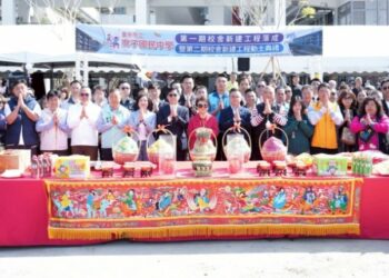 7年全市新設10校！廍子國中一期落成、二期同步動土 盧秀燕：台中人口邁向287萬市府加速建校舍