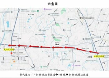 88快速公路0-12k雙向及部分匝道於3/2至3夜間進行路面巡查修補實施交管