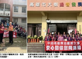 中油高雄煉油廠婦女會「一日雙訪」送暖 關懷自閉症與身障族群