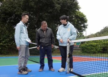 大陳二村匹克球場改善工程將完工　魏嘉彥會勘盼打造社區熱門運動新據點