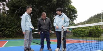 大陳二村匹克球場改善工程將完工　魏嘉彥會勘盼打造社區熱門運動新據點