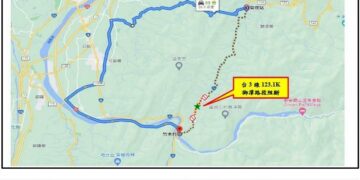 台3線獅潭123K+100路段13日防災演練　     部分車道管制請用路人改道