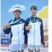 福山國中朱芸緹、徐可倢勇奪全中運女雙網球冠軍,為校摘下史上第一金