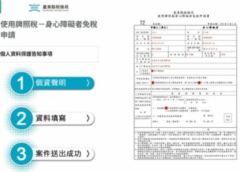 身心障礙者用車牌照稅免稅大放寬！台東稅務局提醒勿忘自身權益