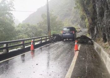 海端鄉利稻路段邊坡坍方已搶通  道路恢復通行
