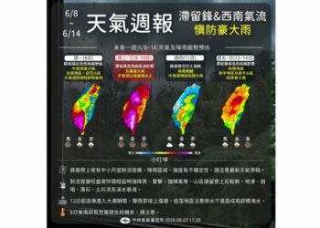 未來一週全台濕答答 明後天雨勢最劇烈