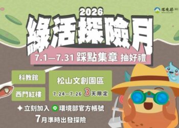 綠活探險7月開跑 踩點西門士林松菸抽iPad