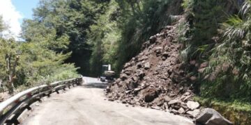 天池路段邊坡經搶修  已開放單線雙向通行