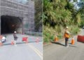 台20線碧山隧道路段因施工  實施雙向交通管制