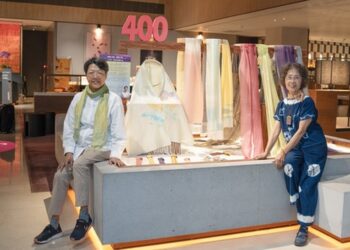 台南大員酒店大廳文創藝角新展染織