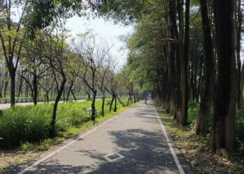 春節期間避開人群  縣道185散步  騎乘自行車悠哉