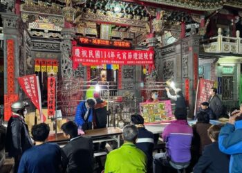 借元宵節燈謎晚會  林邊消防分隊做防災宣導