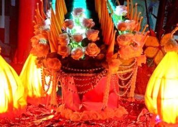 新埔天穿日花燈踩街       新住民花燈首次亮相