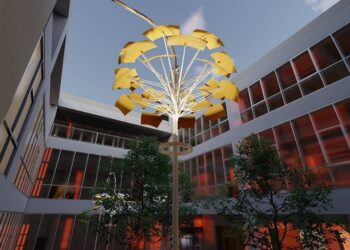 竹縣總圖啟動公共藝術創作　       數位意象風動裝置超吸睛