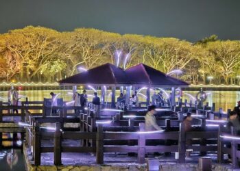 藝術新秀登新營波光節舞台 打造璀璨湖中花火