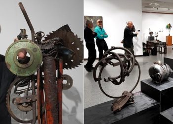 齒輪就是我的臉-洪龍木個展  齒輪鐵器創作獨樹一格