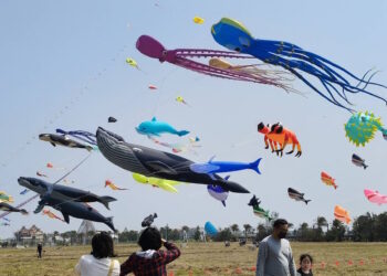 巨型風箏點綴天空海洋世界 「2025布袋商港風箏嘉年華」繽紛登場