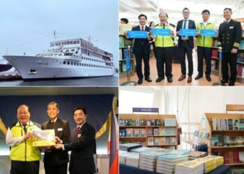 亞洲最大「海上圖書館」望僕號駛抵澎湖 陳光復登船參觀 邀請鄉親共襄盛舉