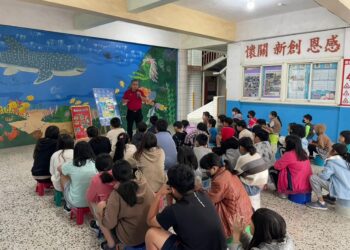 屏東縣林邊鄉圖書館  消防員防災宣導