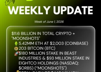 Bitmine Immersion Technologies (BMNR) 宣佈其以太幣 (ETH) 持有量達 542 萬枚，加密資產及現金總持有額達 116 億美元