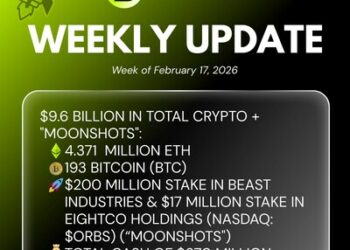 Bitmine Immersion Technologies (BMNR) 宣布其以太幣持有量達 4.371 百萬枚代幣，加密資產及現金總持有額達 96 億美元