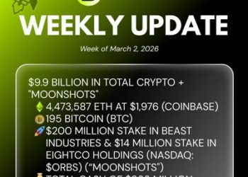 Bitmine Immersion Technologies (BMNR) 宣佈其以太幣持有量達 447.4 萬枚代幣，加密資產及現金總持有額達 99 億美元