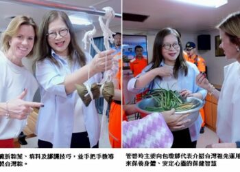 英國代表首登海巡雲林艦!包粽體驗深化台英海洋合作