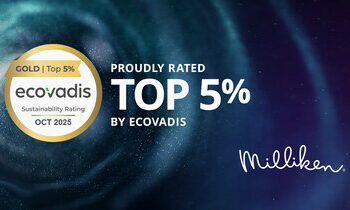 Milliken & Company 榮獲 2025 年 EcoVadis 黃金評級,躋身全球前 5% 企業之列
