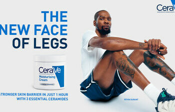 籃球巨星 Kevin Durant 在 CeraVe 最新「專業滋潤肌膚」宣傳活動中擔任「腿部護理新代言人」