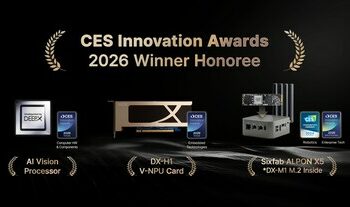 DEEPX榮獲兩項2026年CES創新獎;其DX-M1芯片為「最佳創新獎」得主Sixfab的ALPON X5提供動力支持