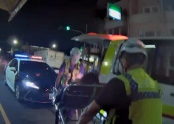 民眾不勝酒力跌倒  內埔警協助送醫