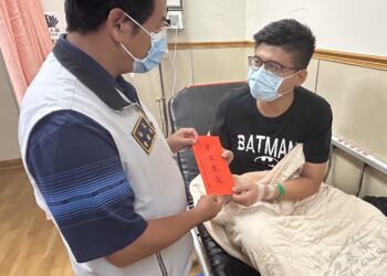 屏東縣站連線花蓮縣站慰問空軍上士患病之苦、祝福早日康復