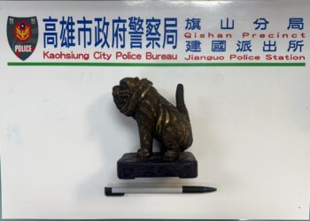 旗山吃炮金虎爺神像遭竊走 會長報案警方1小時速尋回