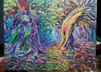 藝術點亮希望——國際畫家陳明順捐出《我的愛．花蓮日出》義賣三百萬元 助光復鄉重建家園